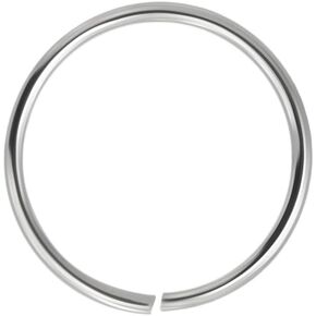 PiercingPoint 9 قيراط من الذهب الصلب مقاس 22 (0.6 مم) - 1/4 بوصة (6 مم) طول حلقة الأنف المستمرة غير الملحومة in Kuwait