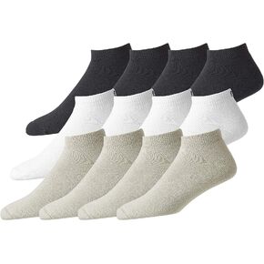 جوارب رياضية مريحة للرجال من FootJoy مكونة من 12 قطعة، 3 أبيض / 3 أسود / 3 خشب دريفتوود، يناسب مقاس الحذاء 7-12 in Kuwait