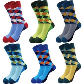 SUKBRGIR-Men's Funny Dress Socks Novelty Crazy Shark Socks Space Socks Food Sloth Animals Socks for Funky Fancy men Gift Box