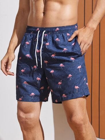 Floerns Men's Casual Drawstring Waist Striped Print Gym Workout Track Shorts in Saudi Arabia