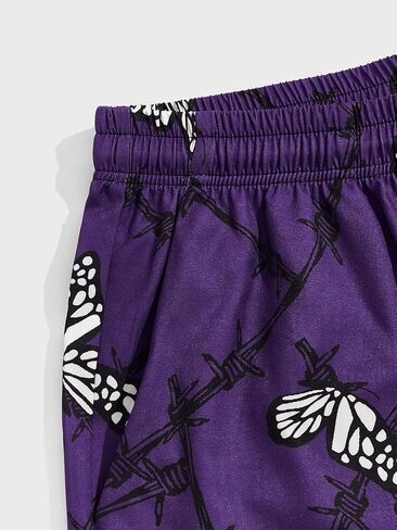 WDIRARA Men's Rose Letter Graphic Print Drawstring Waist Active Pocket Shorts in Saudi Arabia