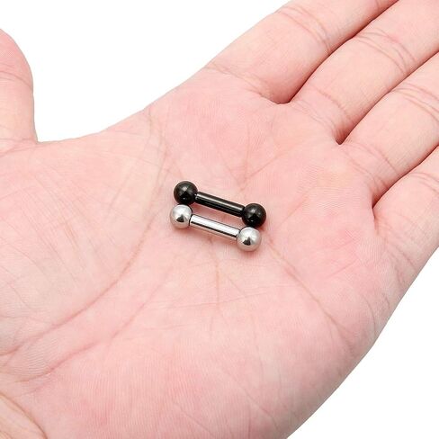 Lcolyoli PA Ring-Internally Threaded Straight Barbell Nipple Ring 316L Surgical Steel Genital Pierced Body Jewelry 2G 4G 6G 8G 12mm 16mm in Saudi Arabia