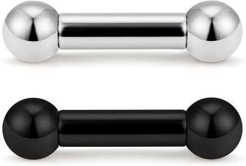 Lcolyoli PA Ring-Internally Threaded Straight Barbell Nipple Ring 316L Surgical Steel Genital Pierced Body Jewelry 2G 4G 6G 8G 12mm 16mm in Saudi Arabia