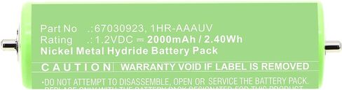 Synergy Digital Shaver Battery, Compatible with Braun 5795 Shaver, (Ni-MH, 1.2V, 2000mAh) Ultra High Capacity, Replacement for Braun 1HR-AAAUV Battery in Saudi Arabia