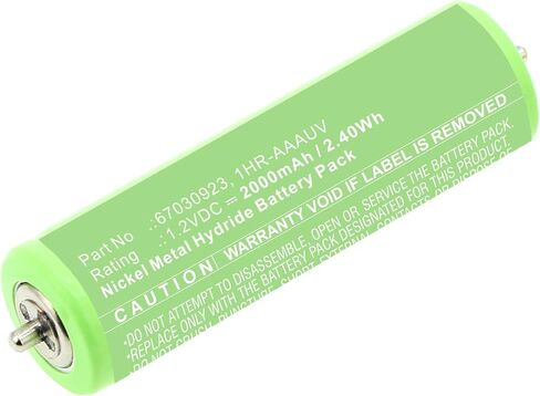 Synergy Digital Shaver Battery, Compatible with Braun 5795 Shaver, (Ni-MH, 1.2V, 2000mAh) Ultra High Capacity, Replacement for Braun 1HR-AAAUV Battery in Saudi Arabia