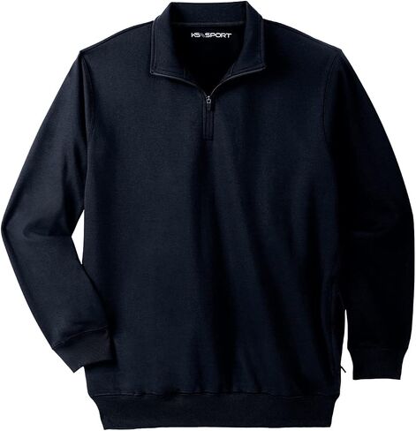 KingSize Men's Big & Tall Quarter Zip-Front Wicking Fleece Jacket by KS Sport in Saudi Arabia