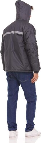 12 Pack of Mens Jackets Winter Coats Wholesale, Hooded Jacket for Men in Bulk, Safety Reflectors in Kuwait