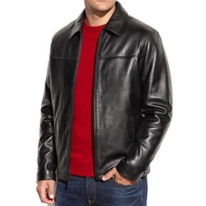 Leather Bomber Men's Motorcycle Biker Lambskin Leather Jacket Black in Saudi Arabia
