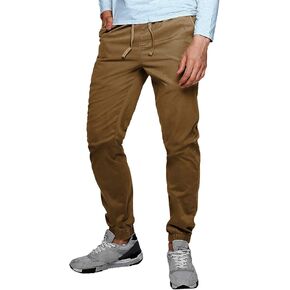 Match Men's Loose Fit Chino Washed Jogger Pant (29, 6061 Khaki) in Kuwait
