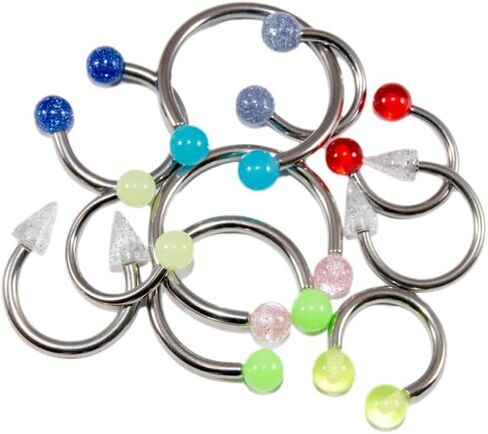BodyJewelryOnline Horseshoe Circular Barbells Mixed Gauges and Lengths- 10pk in Saudi Arabia