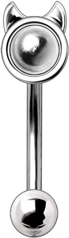 16G Stainless Steel Devil Eyebrow Curved Barbell Ring in Saudi Arabia