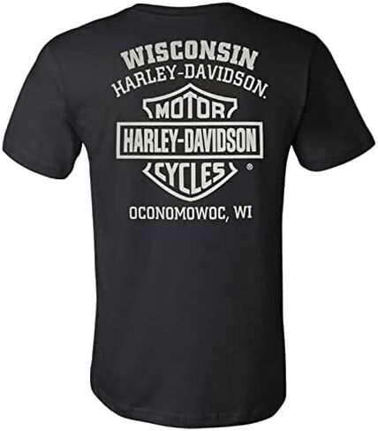 Harley-Davidson Men's Halo Willie G Skull Crew-Neck Short Sleeve T-Shirt - Black in Saudi Arabia