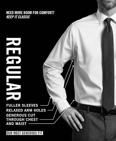 Van Heusen Men's Dress Shirt Regular Fit Flex Collar Check in Kuwait