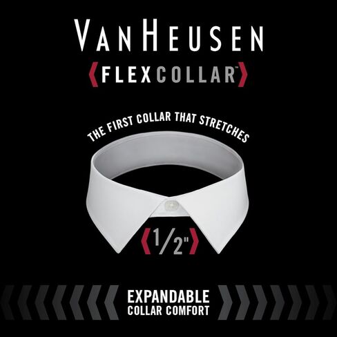 Van Heusen Men's Dress Shirt Regular Fit Flex Collar Check in Kuwait