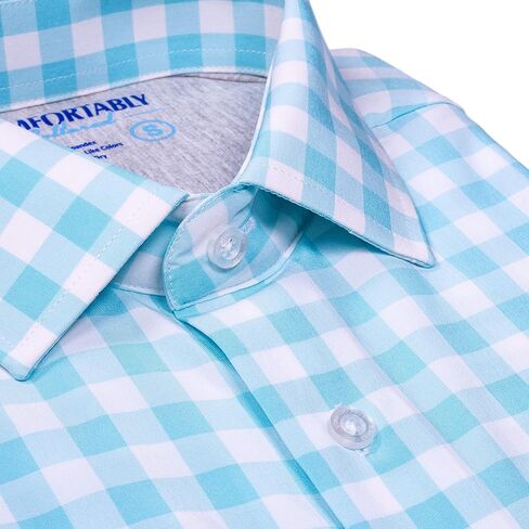 CC Performance Stretch Slim Fit Dress Shirts for Men | Wrinkle Resistant Long Sleeve Button Up Mens Dress Shirts in Kuwait