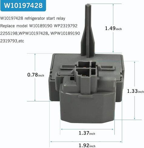 HQAPR W10189190 TSD2 مرحل بدء تشغيل الثلاجة لقطع غيار ثلاجة ويرلبول 241527803 241941003 2255198 PS11740412 in Kuwait