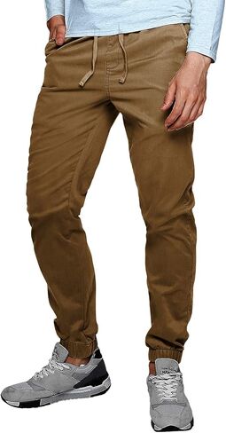 Match Men's Loose Fit Chino Washed Jogger Pant (29, 6061 Khaki) in Kuwait