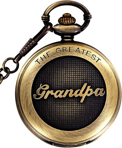 هدية قلادة الجد/الأب الرجعية لساعة الجيب كوارتز + سلسلة in Kuwait