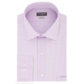 Van Heusen Men's Dress Shirt Regular Fit Flex Collar Check in Kuwait