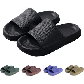 MOLATIN Cloud Slide Slippers for Women Men, Thick Sole Home Pillow Slipper, Non-Slip Quick Drying Message Shower Bathroom Sandals, Super Soft Open Toe Platform Cloud Shoes
