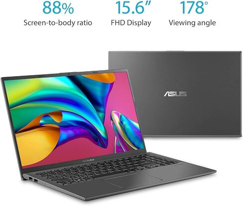 2021 ASUS VivoBook 15.6 بوصة FHD Business Laptop، الجيل العاشر Intel i3-1005G1 حتى 3.4 جيجا هرتز،> i5-8250U، ذاكرة الوصول العشوائي 12 جيجابايت، 512 جيجابايت PCIE SSD، لوحة مفاتيح بإضاءة خلفية، بصمة الإصبع، وضع Win10 S مع ملحقات Ghost Manta in Kuwait