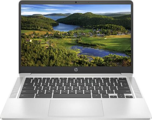 2022 Newest HP Chromebook Laptop, 14" HD Screen, AMD 3015Ce Processor, 4GB RAM, 32GB eMMC Flash Memory, Webcam, WiFi, Bluetooth, Fast Charge, Chrome OS, Mineral Silver in Saudi Arabia