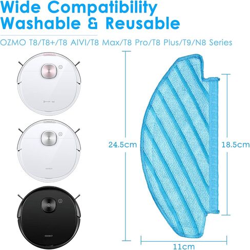 (15 Pieces) N10 Replacement Dust Bags for Ecovacs DEEBOT OZMO N10 N10 Plus T8 AIVI T8 Max, AIVI & T8 Series, T9 T9+ N8 Pro series DX93 DDX96, Vacuum Dust Collector Accessories Bag, Canister Bags in Saudi Arabia