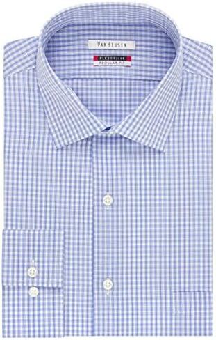 Van Heusen Men's Dress Shirt Regular Fit Flex Collar Check in Kuwait