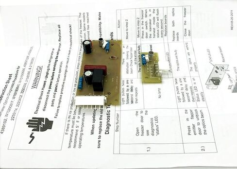 4389102 Refrigerator Icemaker Ice Maker Emitter Sensor Control Board Kit Compatible with Whirlpool Maytag Kenmore Amana Replace 2198586 2220398 W10757851 AP5956767 ADC9102 PS557945 AP3137510 in Saudi Arabia