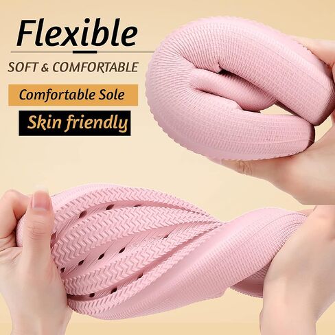 OCIOVAN Pillow Slippers Slides for Women and Men, Non-Slip Massage Foam Shower Bathroom Home Floor Thick Sole Quick Drying Womens Mens Sandals, Soft Comfortable EVA Platform Open Toe Slides Shoes in Saudi Arabia