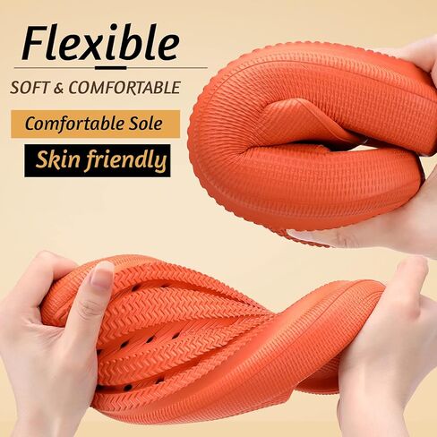 OCIOVAN Pillow Slippers Slides for Women and Men, Non-Slip Massage Foam Shower Bathroom Home Floor Thick Sole Quick Drying Womens Mens Sandals, Soft Comfortable EVA Platform Open Toe Slides Shoes in Kuwait
