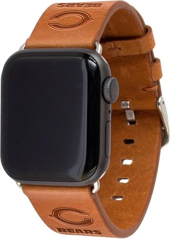 GAME TIME Chicago Bears Premium Leather Watch Band Compatible with Apple Watch in Saudi Arabia