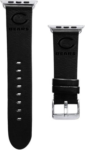 GAME TIME Chicago Bears Premium Leather Watch Band Compatible with Apple Watch in Saudi Arabia