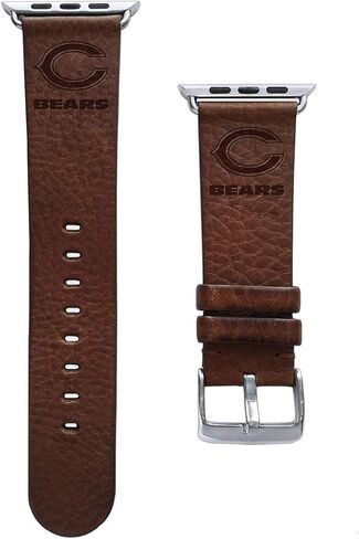 GAME TIME Chicago Bears Premium Leather Watch Band Compatible with Apple Watch in Saudi Arabia