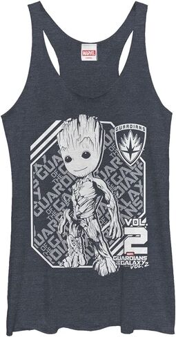 تانك Marvel Men's Universe Groot Vol Two ثلاثي المزيج بظهر متسابق in Kuwait