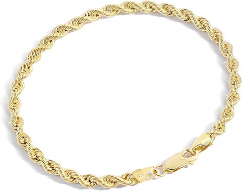 Jewelry Atelier Gold Filled Chain Bracelet Collection - 14K Solid Yellow Gold Filled Rope Chain Bracelets for Women and Men with Different Sizes (2.7mm, 3.8mm) in Saudi Arabia