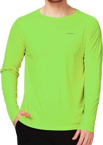 Camii Mia Mens Long Sleeve Sun Protection Shirts, Sun Shirts for Men UPF 50+ SPF T-Shirts for Fishing, Running, Hiking in Kuwait