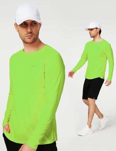 Camii Mia Mens Long Sleeve Sun Protection Shirts, Sun Shirts for Men UPF 50+ SPF T-Shirts for Fishing, Running, Hiking in Kuwait
