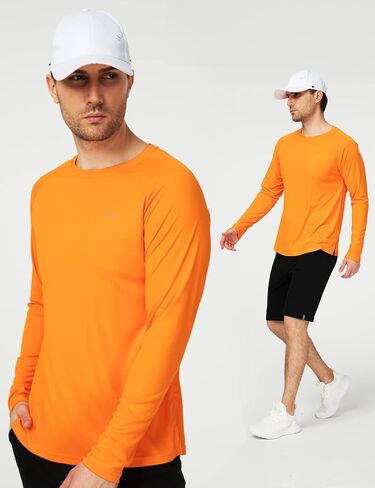Camii Mia Mens Long Sleeve Sun Protection Shirts, Sun Shirts for Men UPF 50+ SPF T-Shirts for Fishing, Running, Hiking in Kuwait