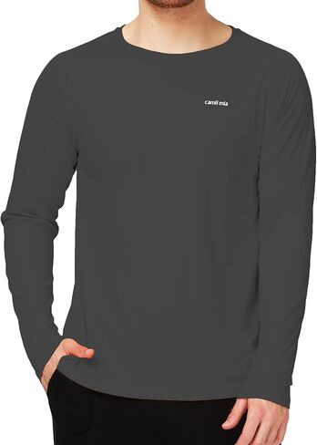 Camii Mia Mens Long Sleeve Sun Protection Shirts, Sun Shirts for Men UPF 50+ SPF T-Shirts for Fishing, Running, Hiking in Kuwait