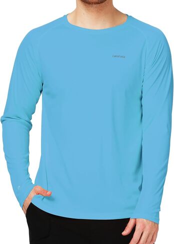 Camii Mia Mens Long Sleeve Sun Protection Shirts, Sun Shirts for Men UPF 50+ SPF T-Shirts for Fishing, Running, Hiking in Kuwait
