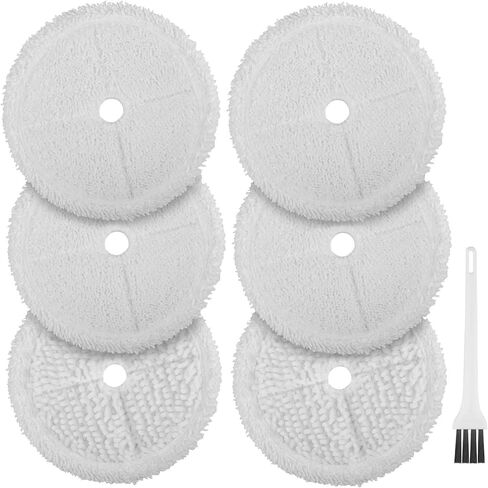 استبدال وسادات ممسحة التنظيف بالبخار لسلسلة Bissell 3115 2859 SpinWave الرطبة والجافة، وسادة قابلة لإعادة الاستخدام (6 عبوات)... in Kuwait