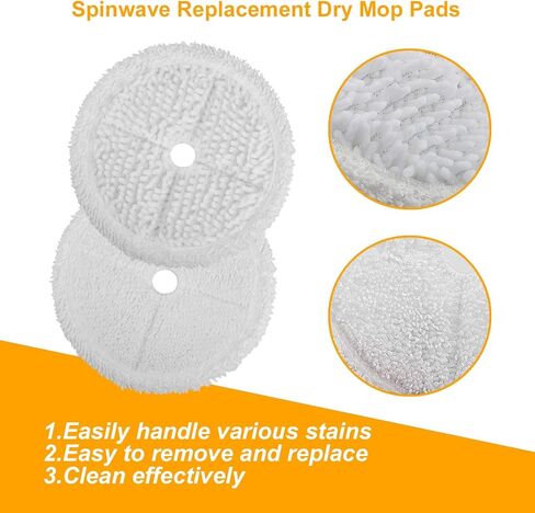 استبدال وسادات ممسحة التنظيف بالبخار لسلسلة Bissell 3115 2859 SpinWave الرطبة والجافة، وسادة قابلة لإعادة الاستخدام (6 عبوات)... in Kuwait