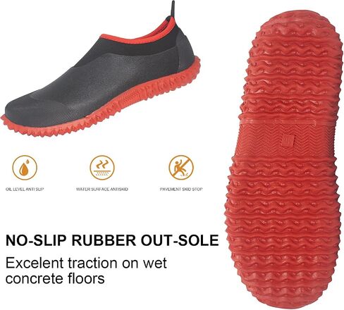SWIFTFROG Men’s Garden Boots - Unisex Waterproof Ankle Slip-On Footwear Rubber Rain Boots for Men Women Outdoor,Camping,Gardening in Saudi Arabia