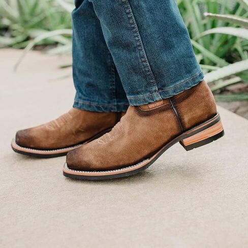Soto Boots Men's Suede Burnished Cowboy Boots H50037 in Saudi Arabia