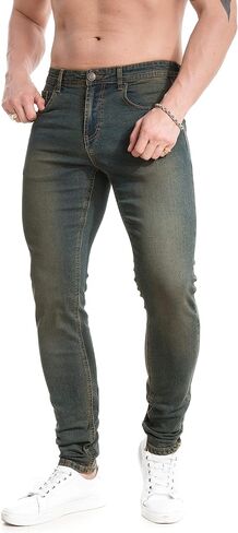 TEGIAS Men's Slim-Fit Stretch Jeans Classic Comfort Regular Fit in Saudi Arabia