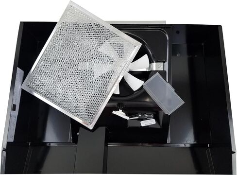 20" Black Rear Ducted RV Range Hood (12 Volt DC) in Saudi Arabia