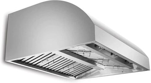 Blaze Outdoor 42 Inch 304 Grade Stainless Steel Vent Hood with 2000 CFM Blowers, Higher Installation, Adjustable Light, and Commercial Style Baffles in Saudi Arabia