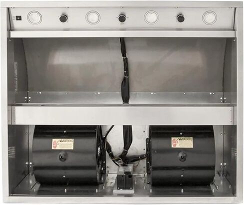 Blaze Outdoor 42 Inch 304 Grade Stainless Steel Vent Hood with 2000 CFM Blowers, Higher Installation, Adjustable Light, and Commercial Style Baffles in Saudi Arabia
