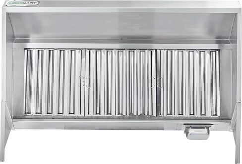 HOODMART 6' Concession Trailer Hood System for Food Truck | Commercial Range Hood with Direct Drive Exhaust Fan | Stainless Steel Kitchen Equipment with Install Kit Included in Saudi Arabia